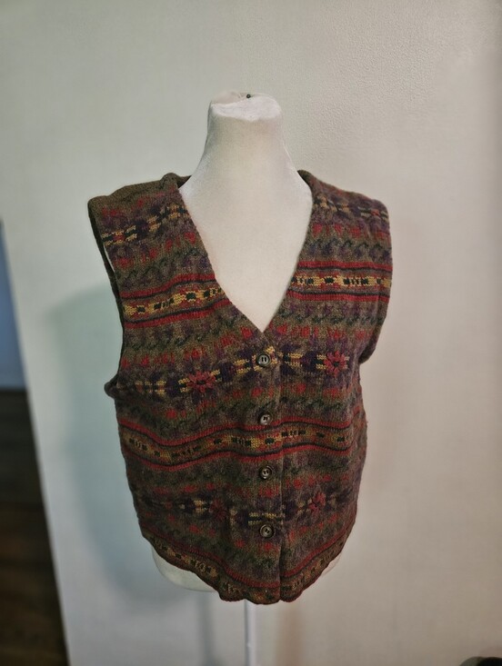 Liz Claiborne Jackets & Blazers - Eclectic Grandpa Vintage Liz Claiborne Wool Women's Vest Memdium